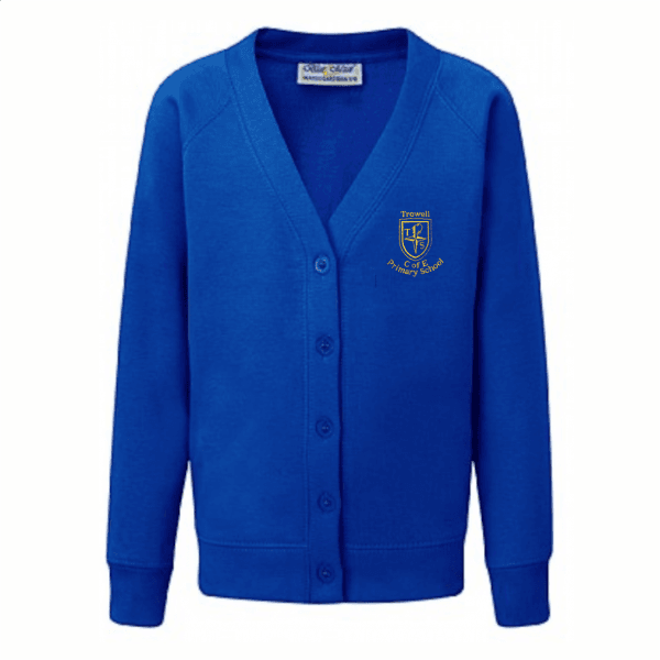 Trowell Primary Royal Blue Cardigan w/Logo