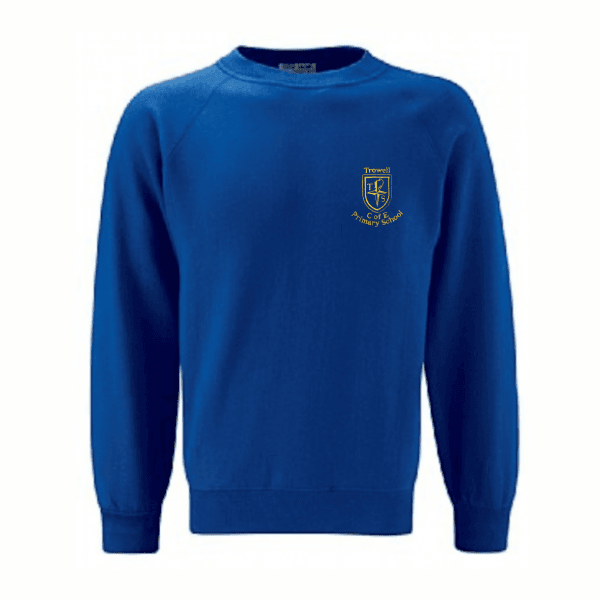 Trowell Primary Royal Blue Crew Neck Sweatshirt w/Logo