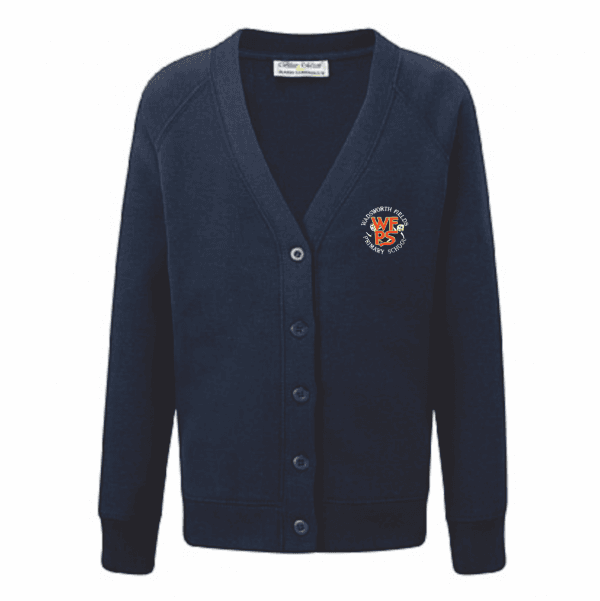 Wadsworth Fields Navy Cardigan w/Logo