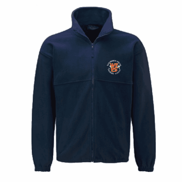 Wadsworth Fields Navy Fleece Jacket w/Logo