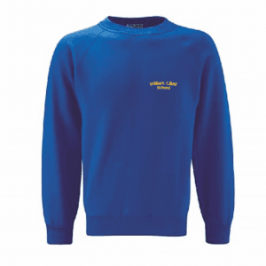 William Lilley Blue Crew Neck Sweatshirt w/Logo