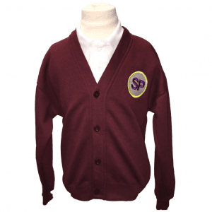 Sutton Park Burgundy Cardigan w/Logo