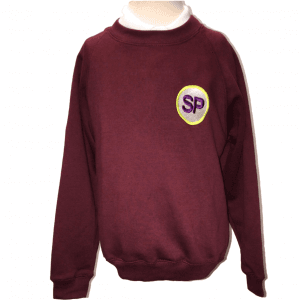Sutton Park Burgundy Crew Sweatshirt w/Logo