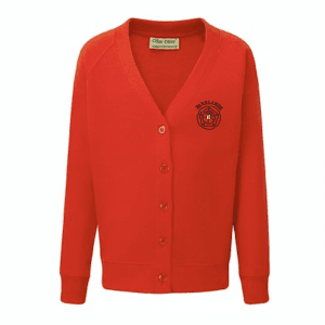 Parklands Red Cardigan w/Logo