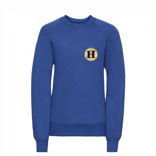 Heathfield Royal Blue Crew Neck Sweatshirt w/Logo