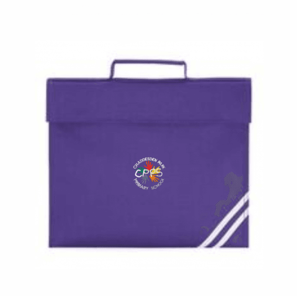 Chaddesden Park Purple Book Bag w/Logo