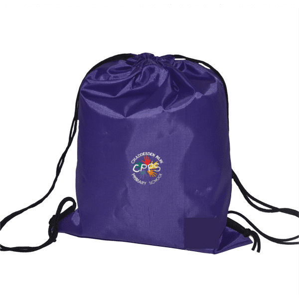 Chaddesden Park Purple P.E Bag w/Logo