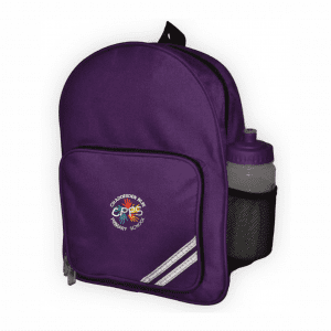 Chaddesden Park Purple Backpack w/Logo