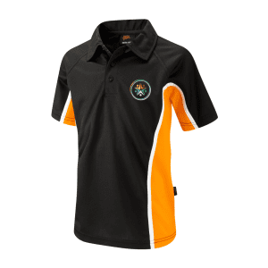 Derby Moor Spencer Academy Honour House Blk/Amb Sports Polo Shirt w/Logo