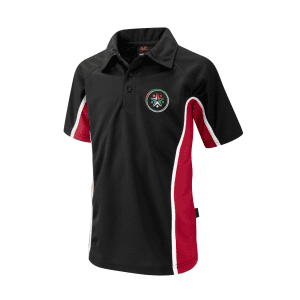 Derby Moor Spencer Academy Solidarity House Blk/Red Sports Polo w/Logo
