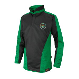 Derby Moor Spencer Academy Spirit House Blk/Grn Rugby Top w/Logo