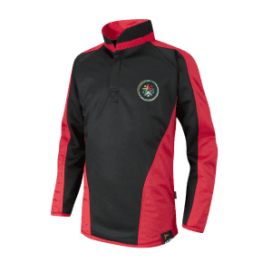 Derby Moor Spencer Academy Solidarity House Blk/Red Rugby Top w/Logo
