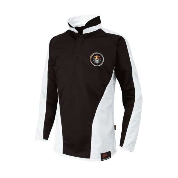 Derby Moor Spencer Academy Participation House Blk/Wht Rugby Top w/Logo