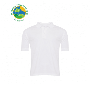 Silverhill White Polo Shirt w/Logo