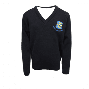 Pocklington Senior Navy V-Neck Pullover w/Logo
