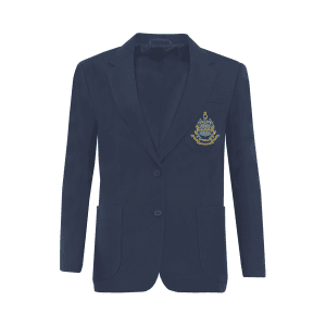 Girls Navy Blazer With Crest