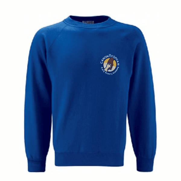 Canon Popham Royal Crew Neck Sweatshirt w/Logo