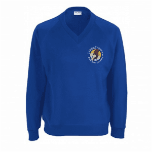 Canon Popham Royal V-Neck Sweatshirt w/Logo