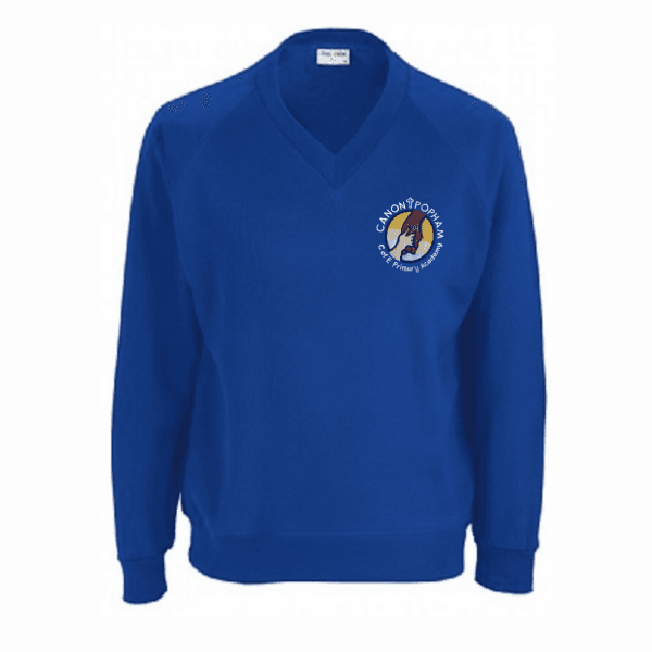 Canon Popham Royal V-Neck Sweatshirt w/Logo