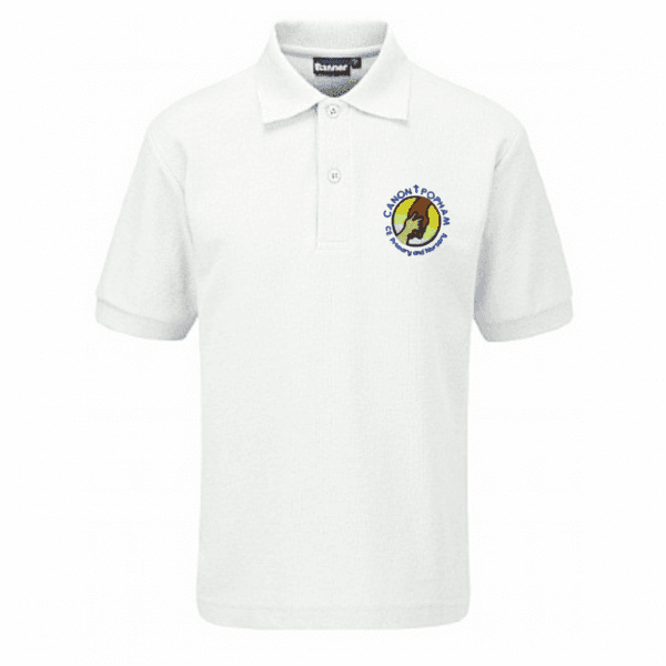 Canon Popham White Polo Shirt w/Logo