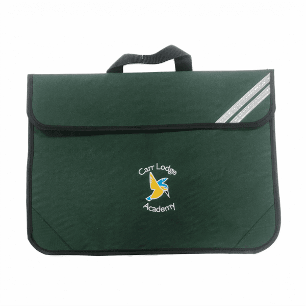 Carr Lodge Bottle Green Book Bag w/Logo