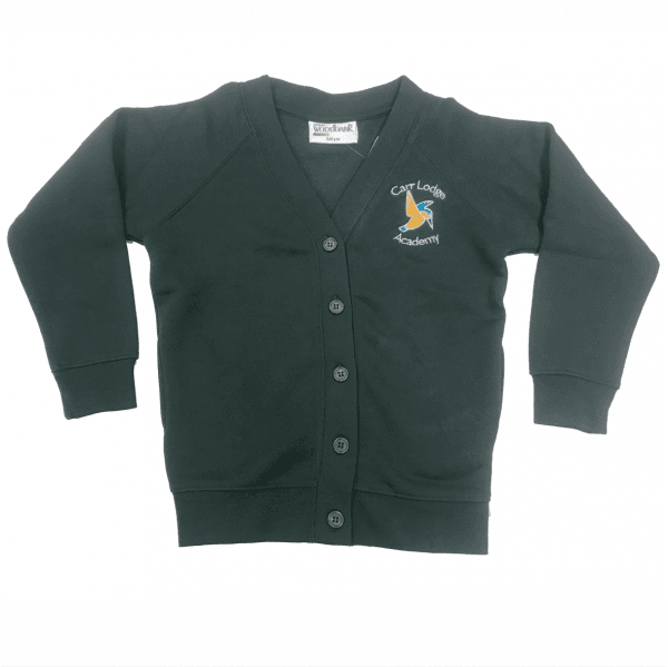 Carr Lodge Bottle Green Cardigan w/Logo
