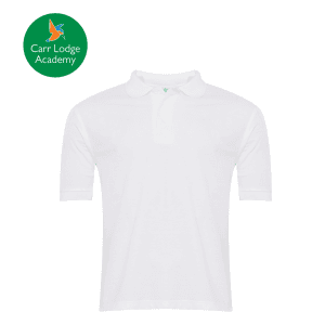 Carr Lodge White Polo Shirt w/Logo