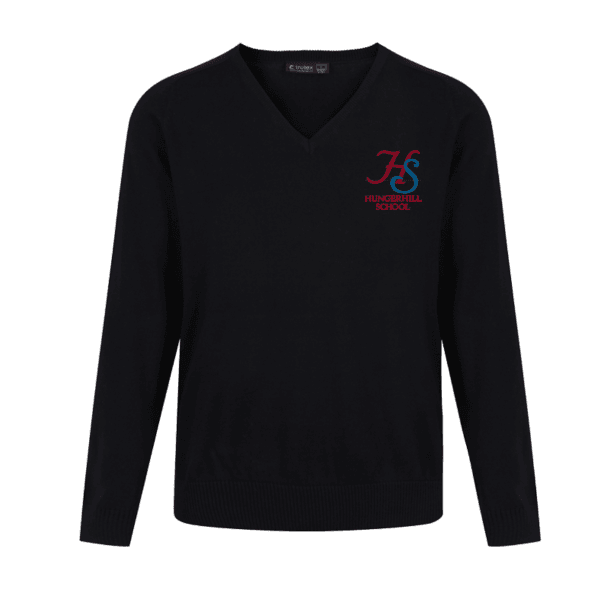 Hungerhill Black V-Neck Pullover w/Logo