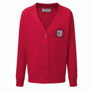 Our Lady Scarlet Cardigan w/Logo