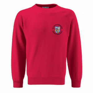 Our Lady Scarlet Crew Neck Sweatshirt w/Logo