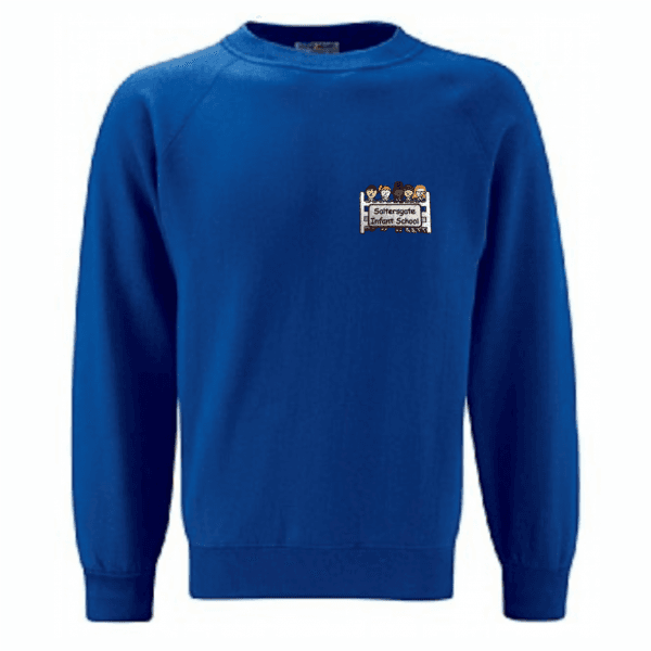 Saltersgate Infants Royal Crew Neck Sweatshirt w/Logo
