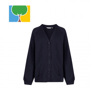 Woodfield Navy Cardigan w/Logo