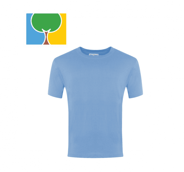 Woodfield Sky Blue T-Shirt w/Logo