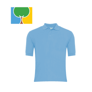 Woodfield Sky Blue Polo Shirt w/Logo