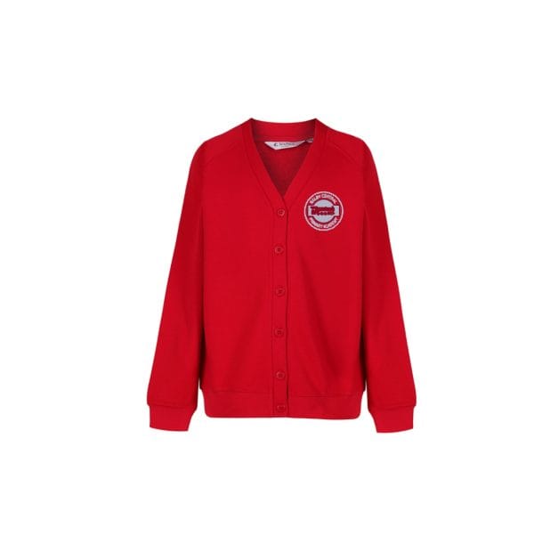 Balby Central Red Girls Cardigan w/Logo