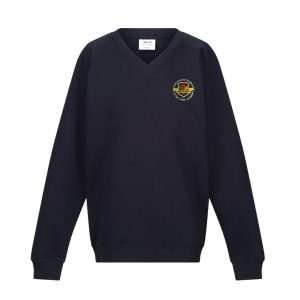 Beeston Fields Navy V Neck Sweatshirt w/Logo
