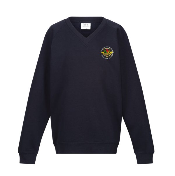 Beeston Fields Navy V Neck Sweatshirt w/Logo