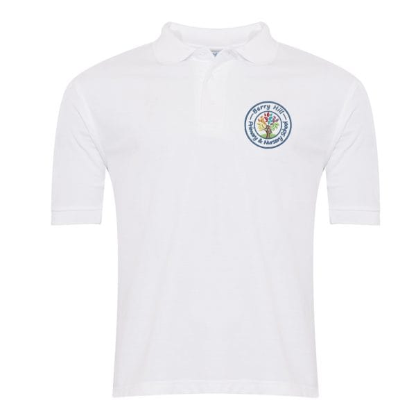 Berry Hill White Poloshirt w/Logo