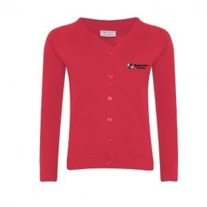Bessacarr Girls Red Cardigan w/Logo