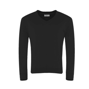Black Vee Neck Sweatshirt