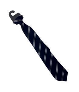 Lees Brook Blk/Wht School Clip-On Tie