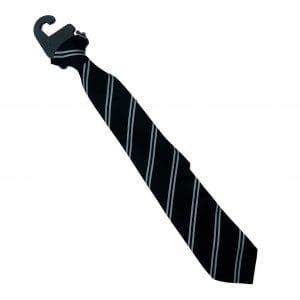 Lees Brook Blk/Wht School Clip-On Tie