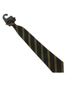 Lees Brook Blk/Gld School Clip-On Tie
