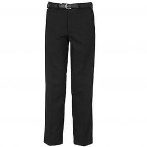 Standard Fit Boys Black Flat Front Trousers