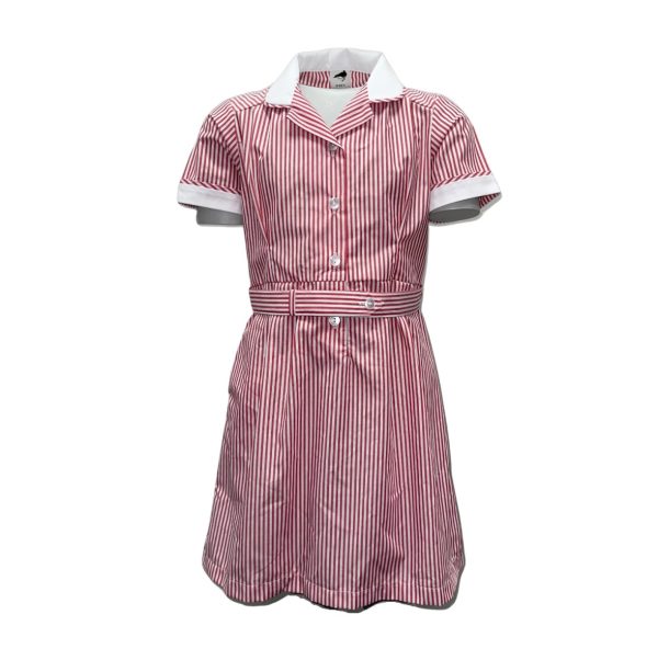 Brooke Priory Girls Red/White Striped Summer Dress
