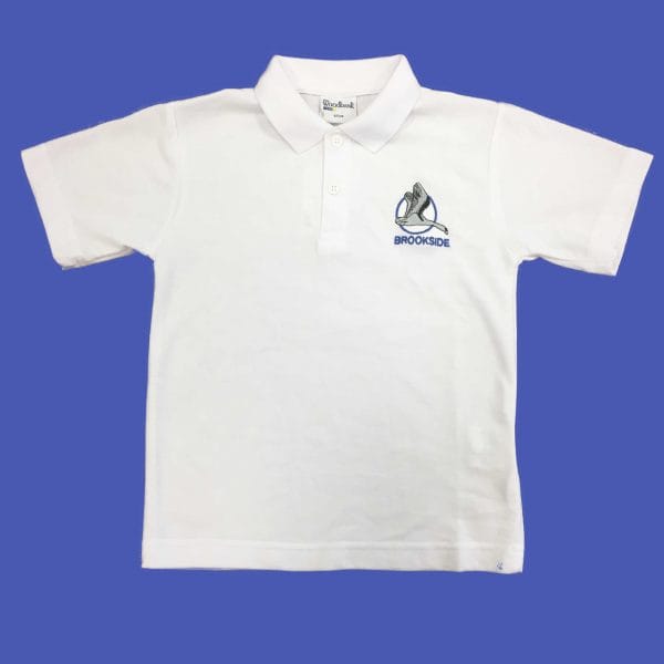 Brookside Primary White Polo Shirt W/Logo