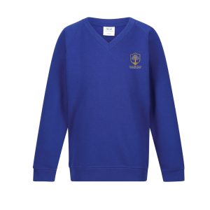 Camp Hill Vee Neck Sweatshirt w/Logo - NEW LOGO