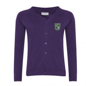 The Canons C of E Primary School Cardigan w/Logo - Green