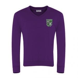 The Canons C of E Primary School V Neck Sweatshirt w/Logo- Green