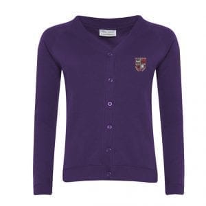 The Canons C of E Primary School Cardigan w/Logo - Red